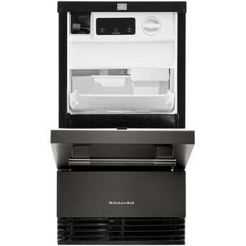 KitchenAid 18 Inch Automatic Ice Maker With Drop-Down Door And Pump: Black Ore — thumbnail 10